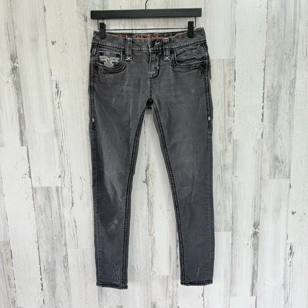 Rock Revival Women’s Skinny Jeans in Washed Black